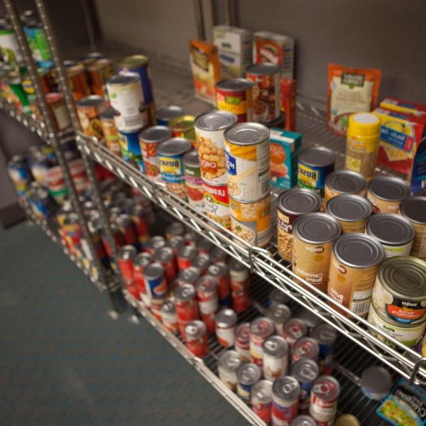 Food on the shelves at Replenish, Grand Valley's food and basic needs bank